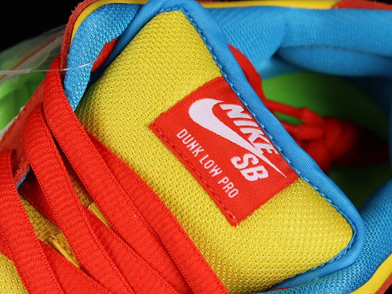 All categories Nk SB Dunk series Nk SB Dunk Low low-top sneakers J version Nk SB Dunk Low Pro "Bart Simpson" yellow orange Simpson SB low-top sports and leisure sneakers BQ6817-602